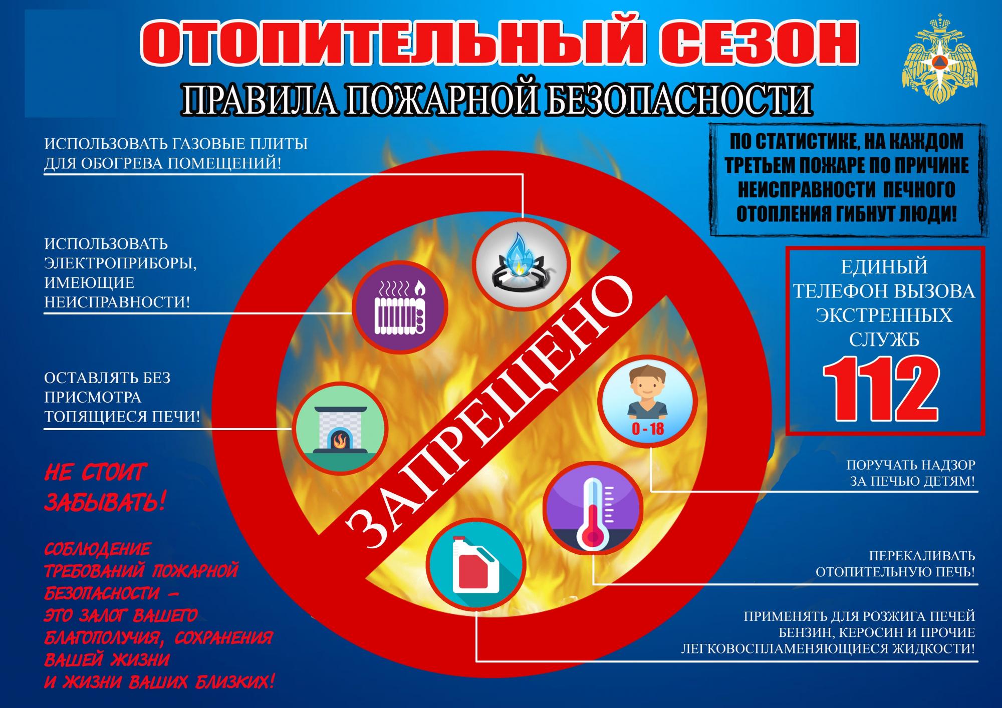 Пожарная безопасность в период отопительного сезона.