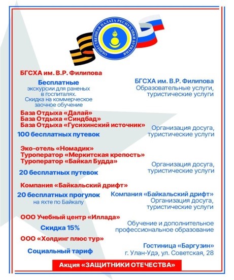 Региональная акция поддержки участников СВО и членов их семей, организованная Общественной палатой Республики Бурятия, бизнес-сообществом и Правительством Республики Бурятии "Защитники Отечества" продолжается..